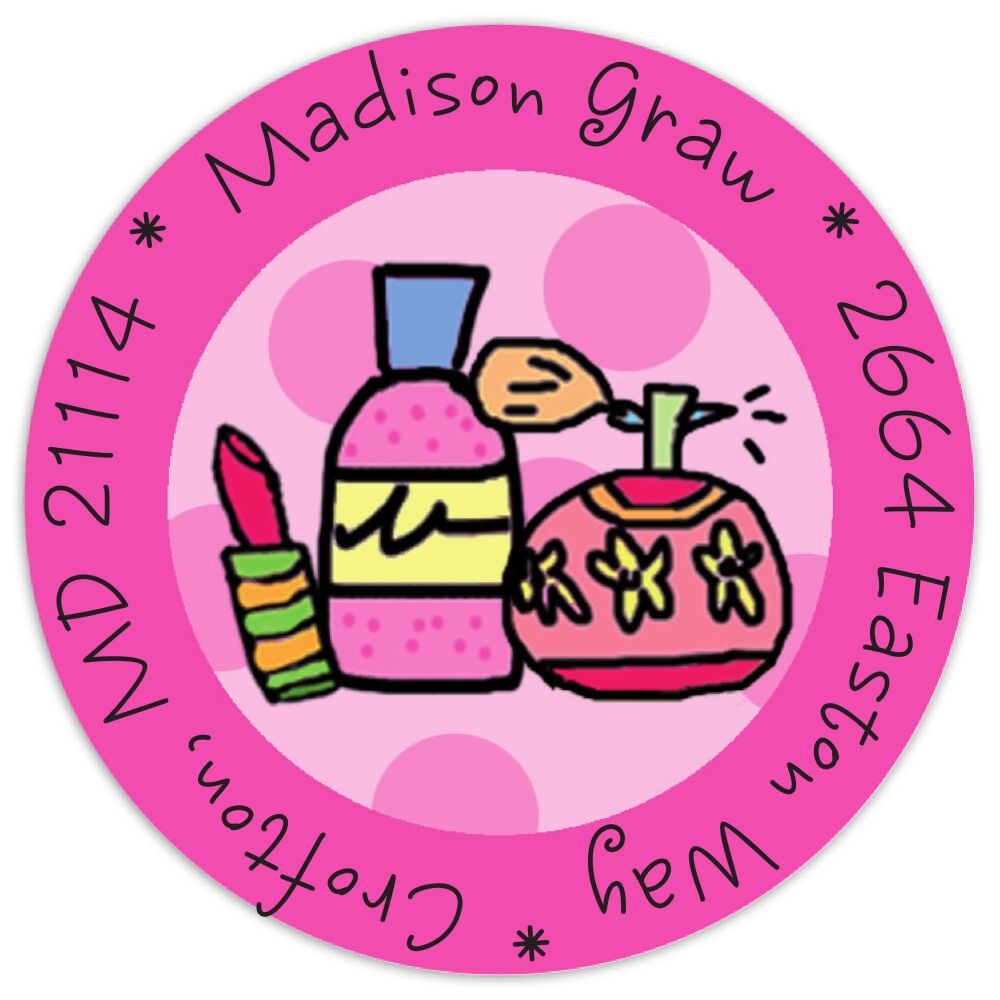 Nail Polish Round Sticker