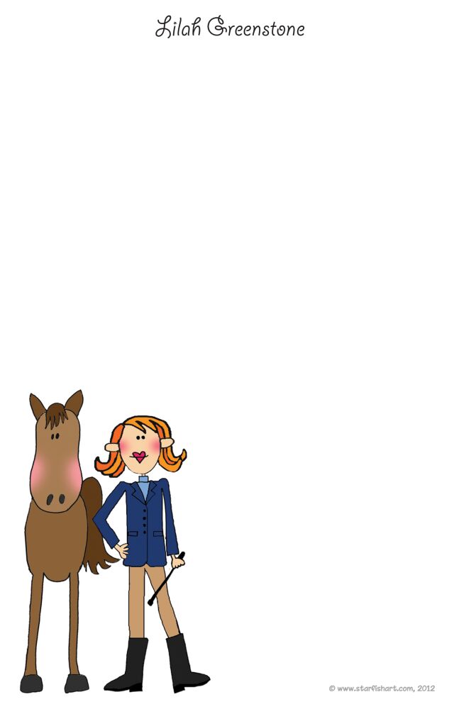 Personalized Character Equestrian Notepad