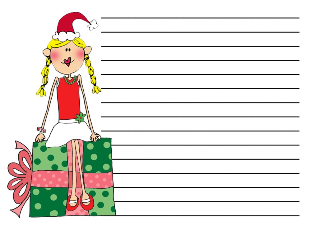 Christmas Package Lined Flat Note