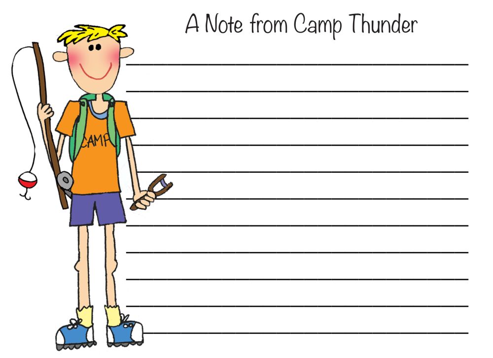 Camp Boy Lined Flat Note