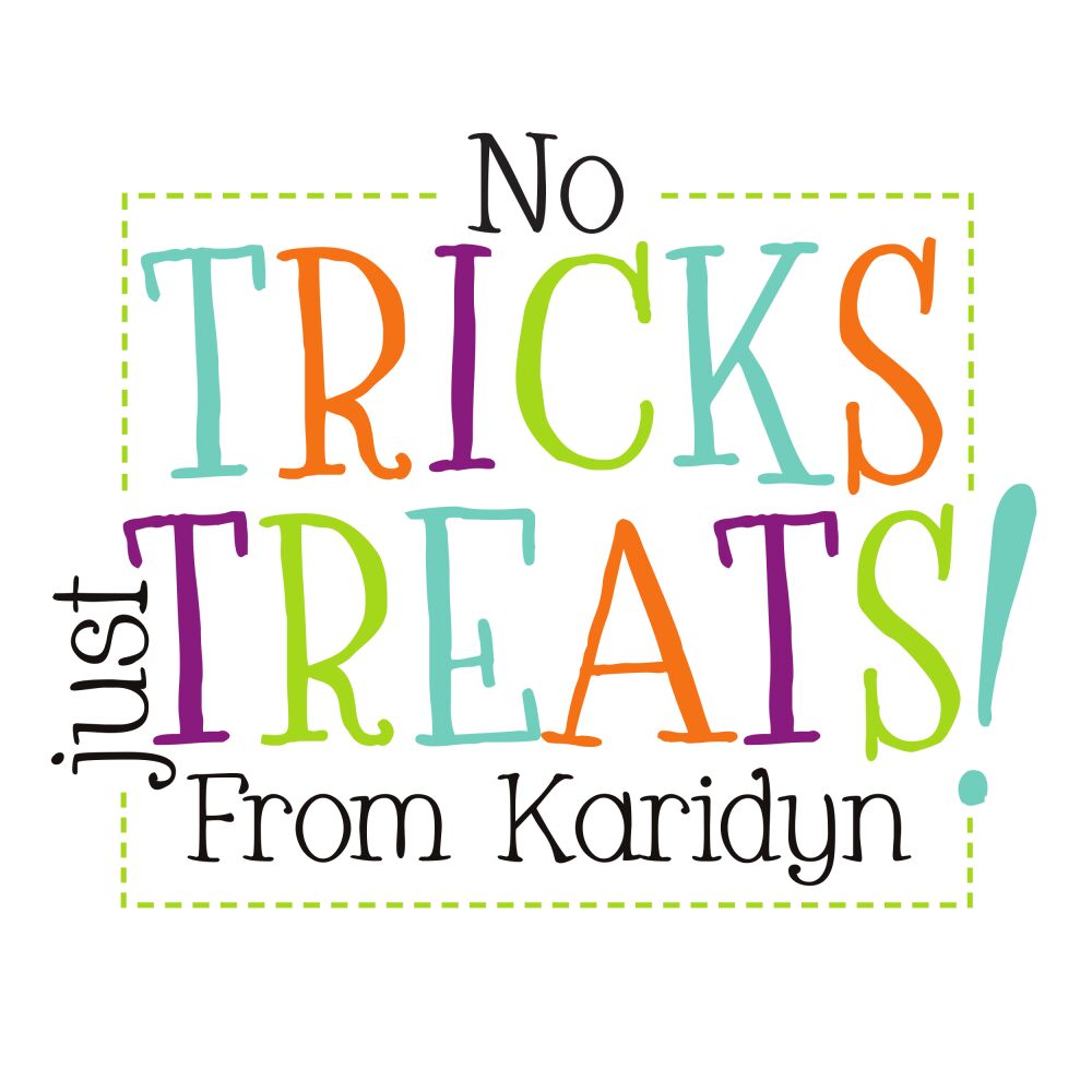 No Tricks Just Treats Girl Halloween Gift Sticker