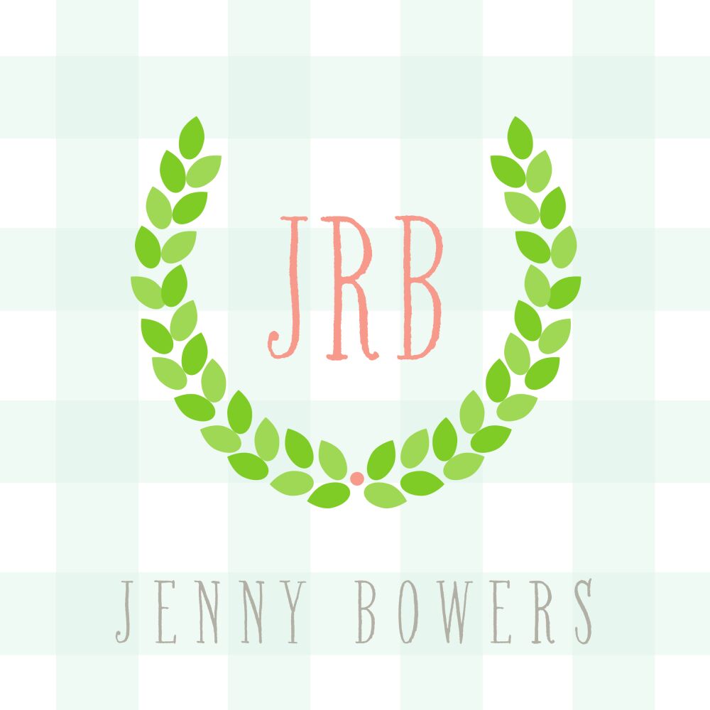 Monogram Wreath Enclosure Card