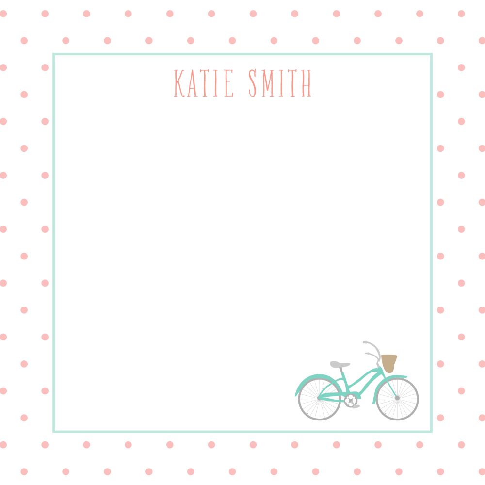 Bicycle Square Notepad