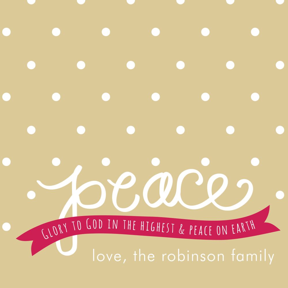 Peace Banner Cranberry Enclosure Card