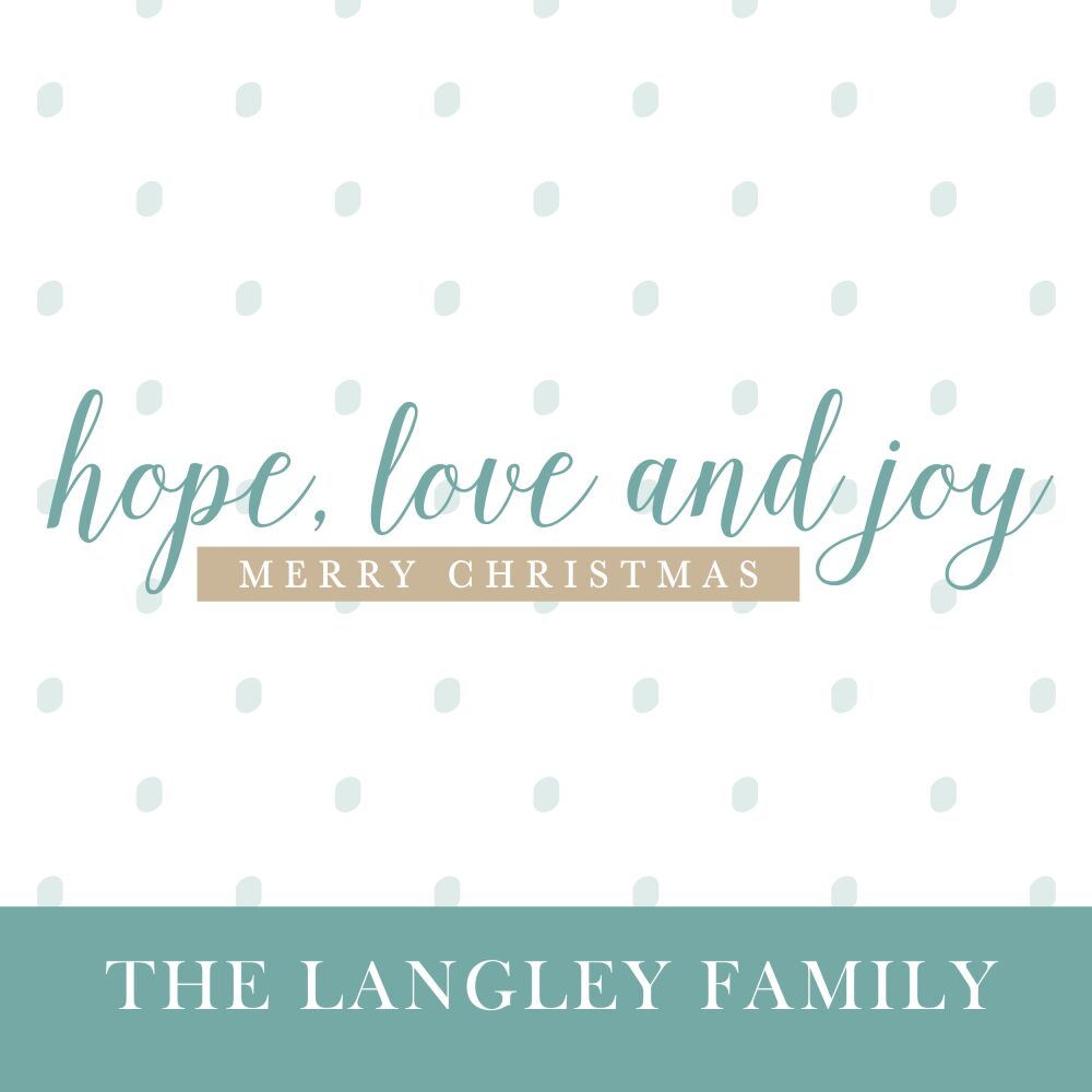Hope Love and Joy Enclosure Card