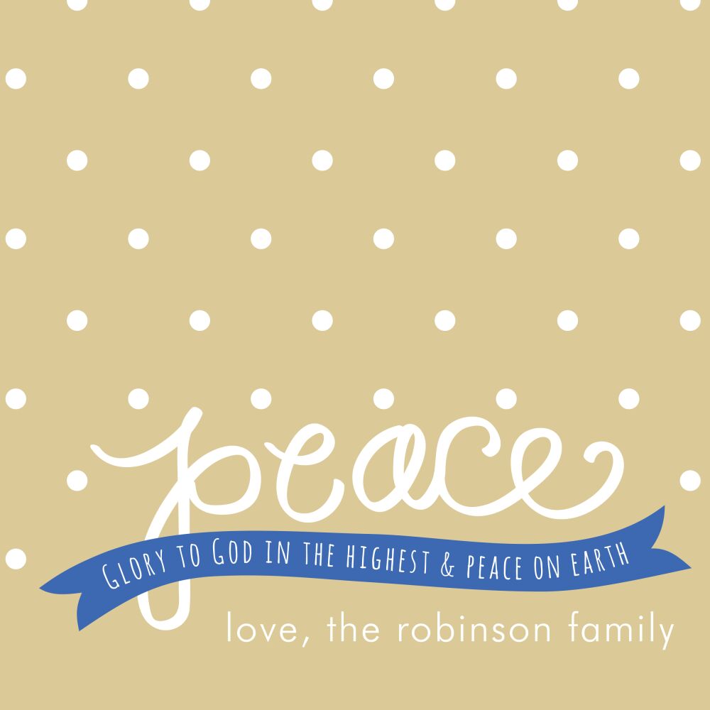 Peace Banner Square Gift Sticker