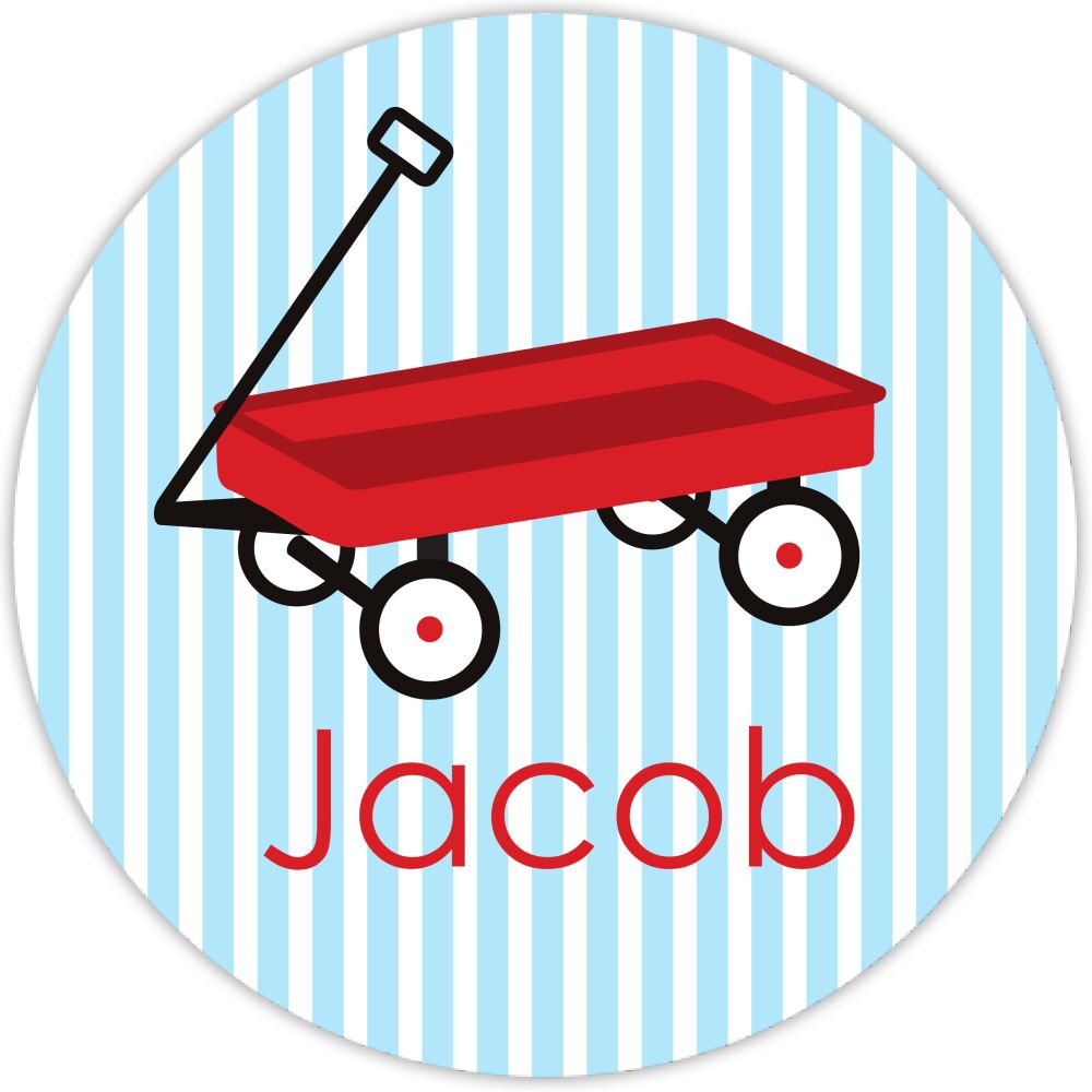 Little Red Wagon Water-resistant Label