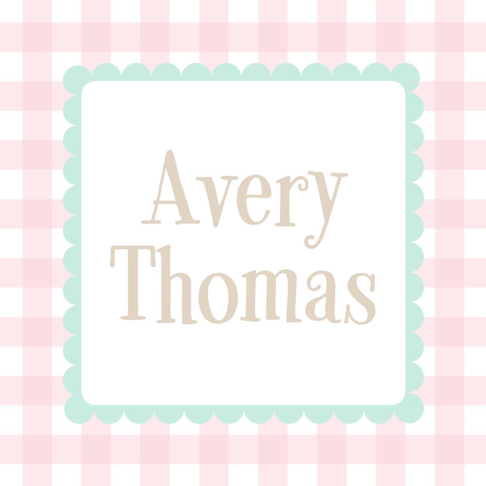 Ruffle Gingham Enclosure Card