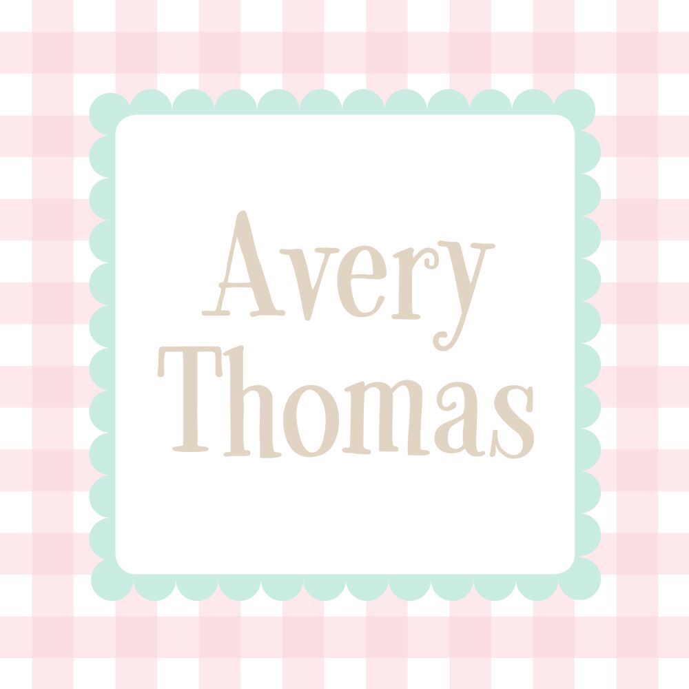 Ruffle Gingham Gift Sticker