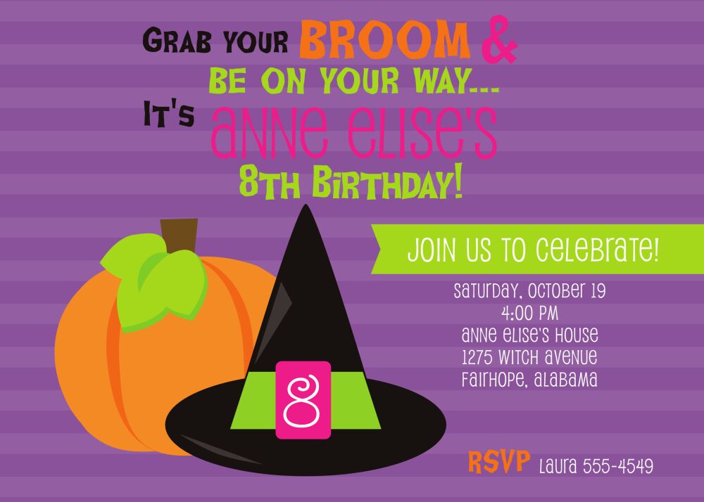 Cute Witch Invitation