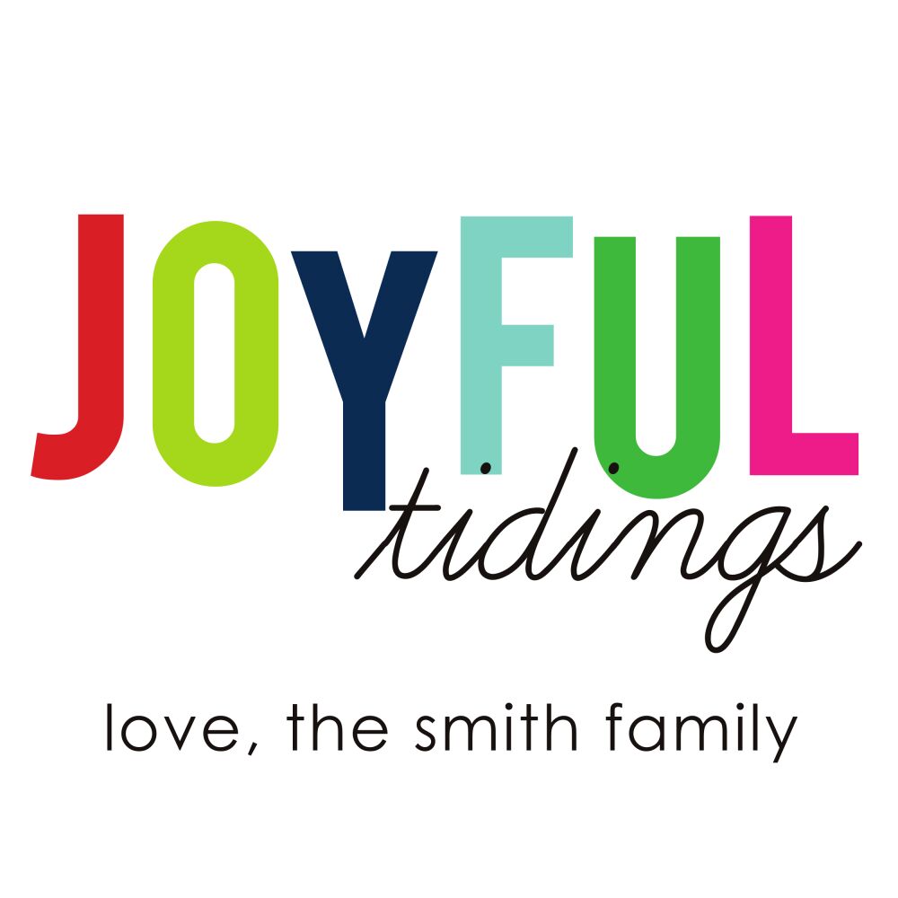 Joyful Tidings Christmas Gift Sticker