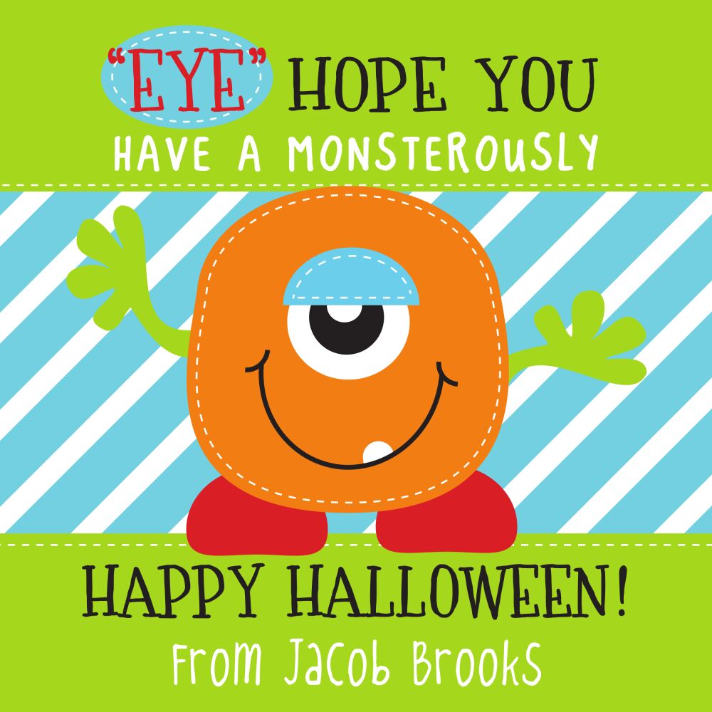 Monsterously Happy Halloween Gift Sticker