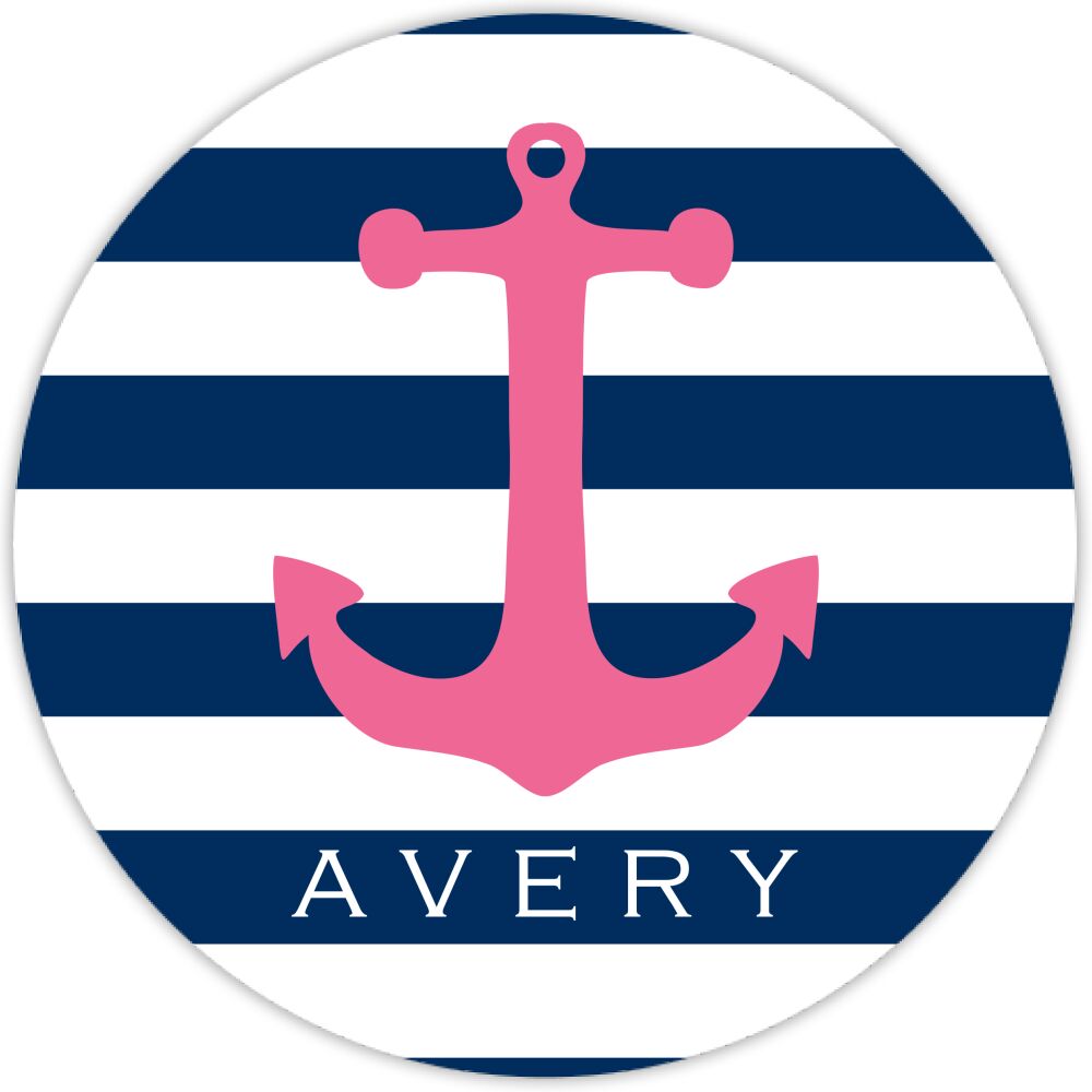 Pink Anchor Water-resistant Label