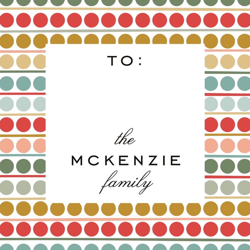Color Dot Holiday Enclosure Card