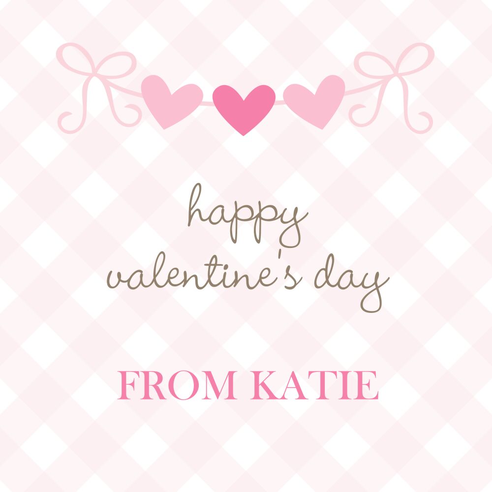 String of Hearts Valentine Card