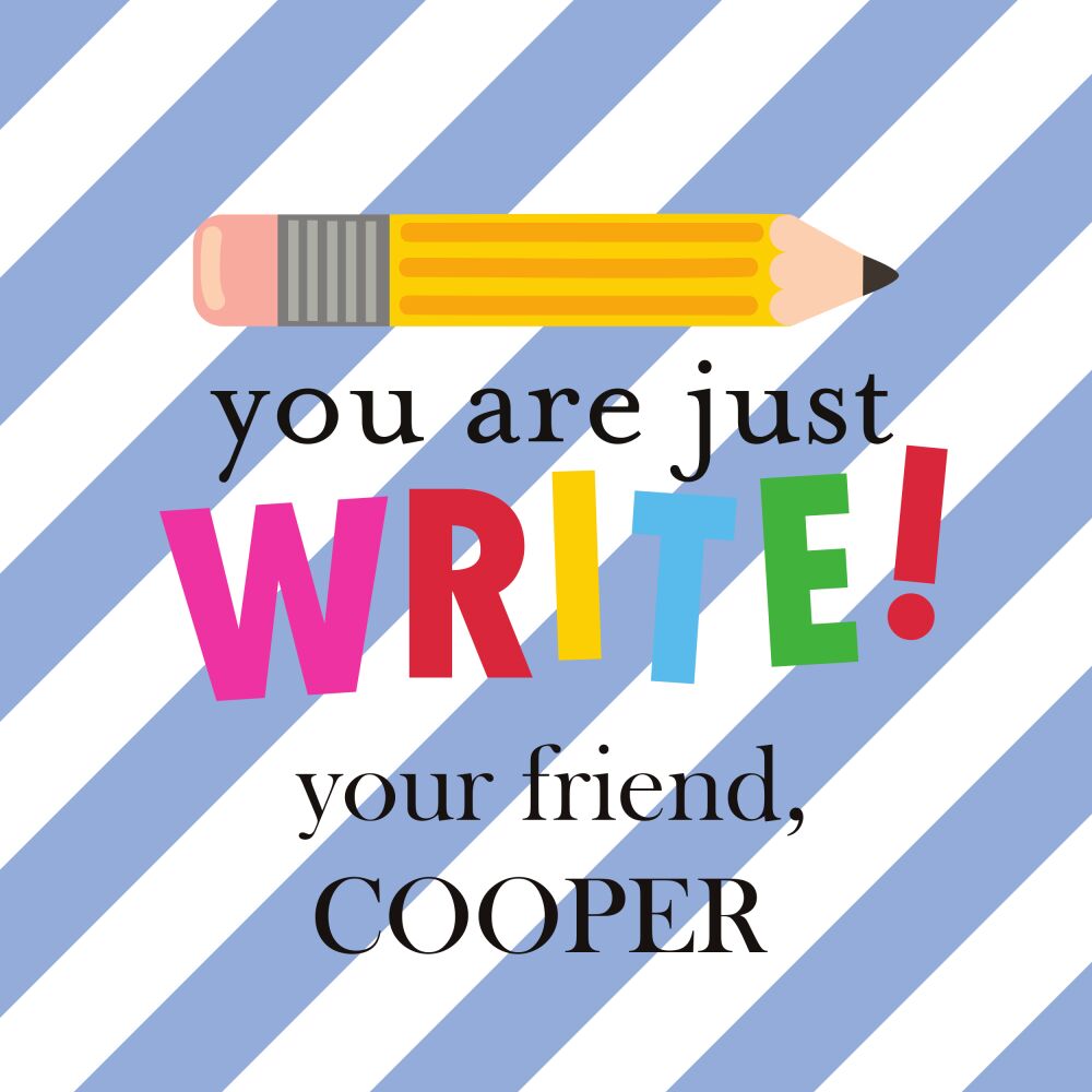 Just Write Valentine Card