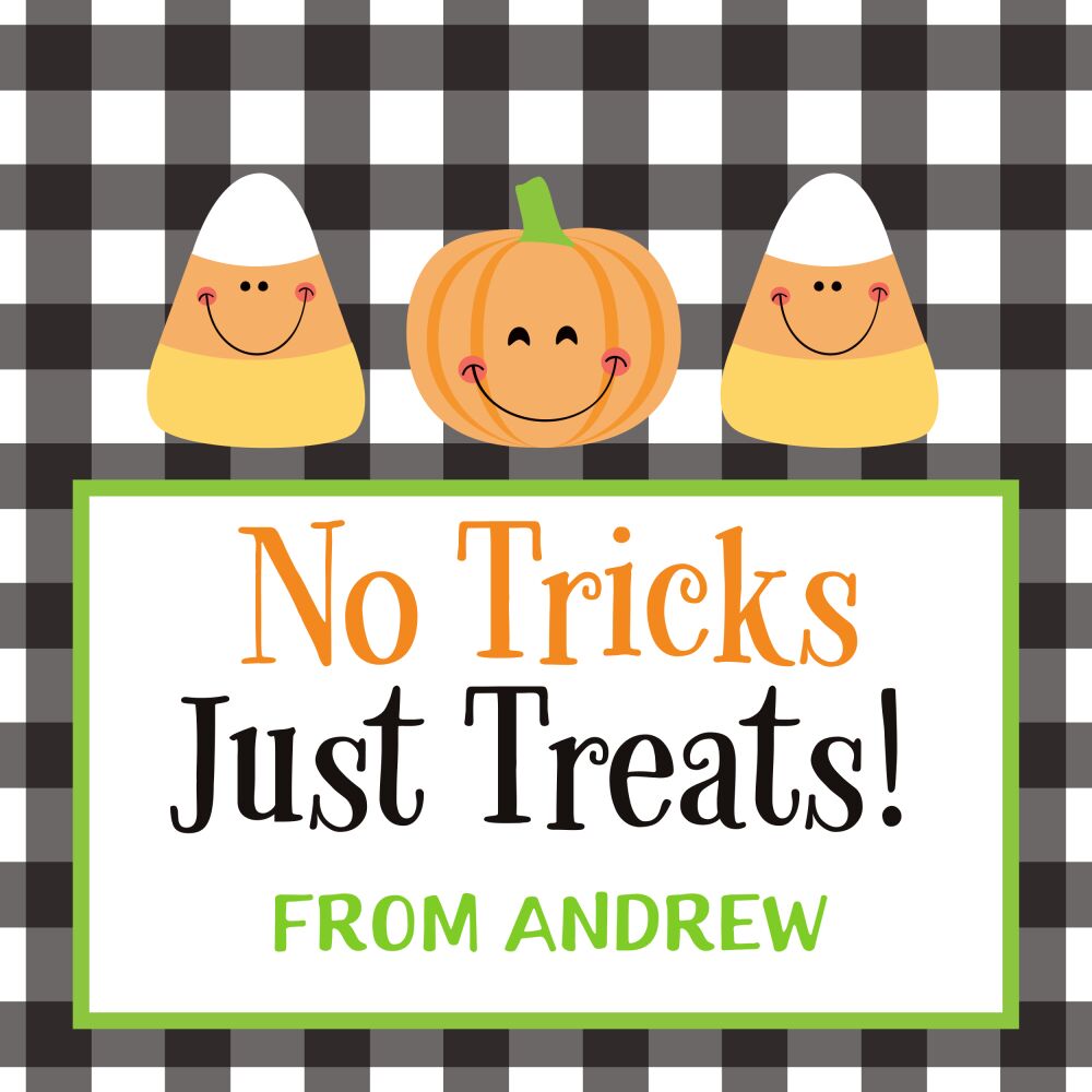 No Tricks Just Treats Candy Gift Sticker