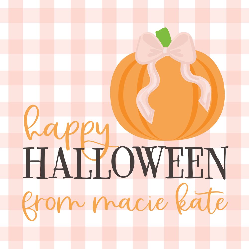 Bow Gingham Pumpkin Enclosure Card
