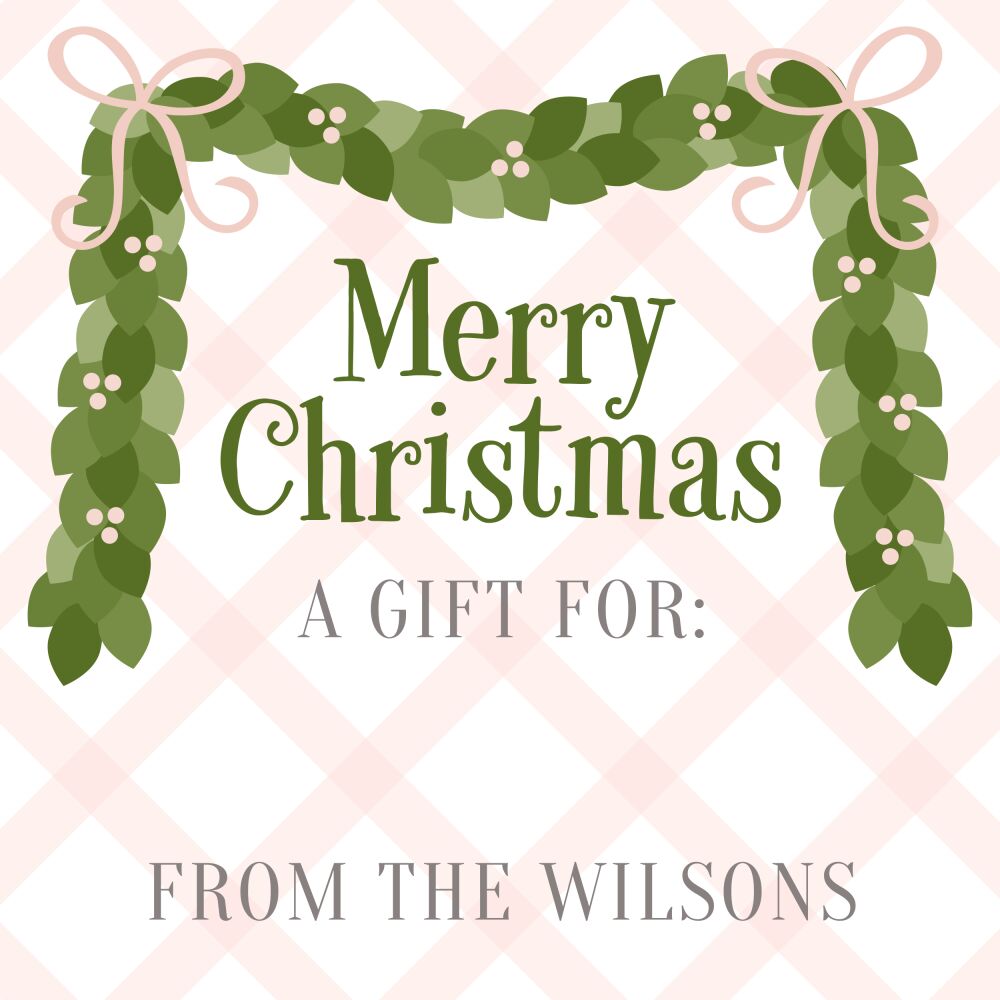 Bow Garland Gift Sticker