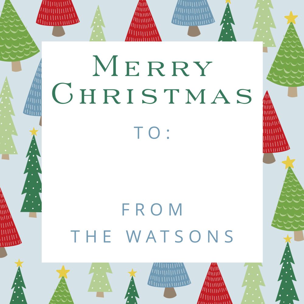 Cute Christmas Trees Holiday Enclosure Card