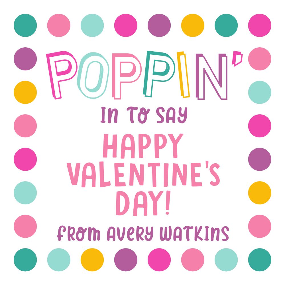 Poppin' Pastel Valentine Card