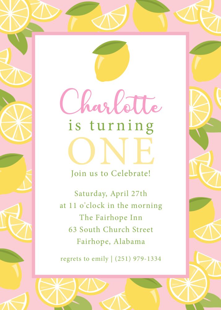 Lemonade Invitation 