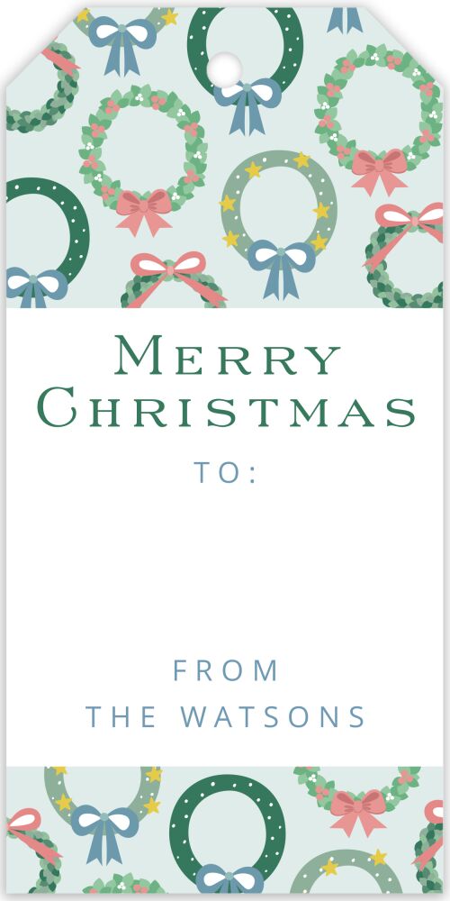 Cute Wreaths Hanging Gift Tag