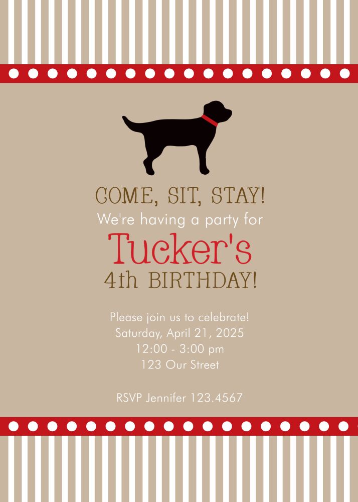 Tucker Dog Invitation