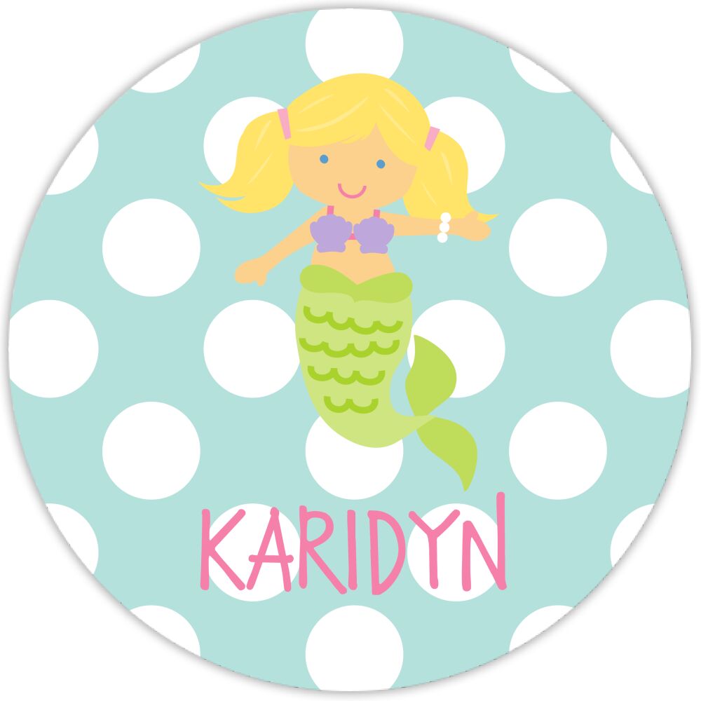 Mermaid Dots Water-resistant Label