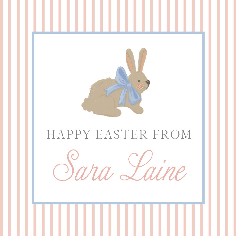 Bunny Seersucker Enclosure Card