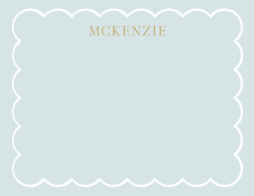 Lattice Scallop Border Flat Note Card