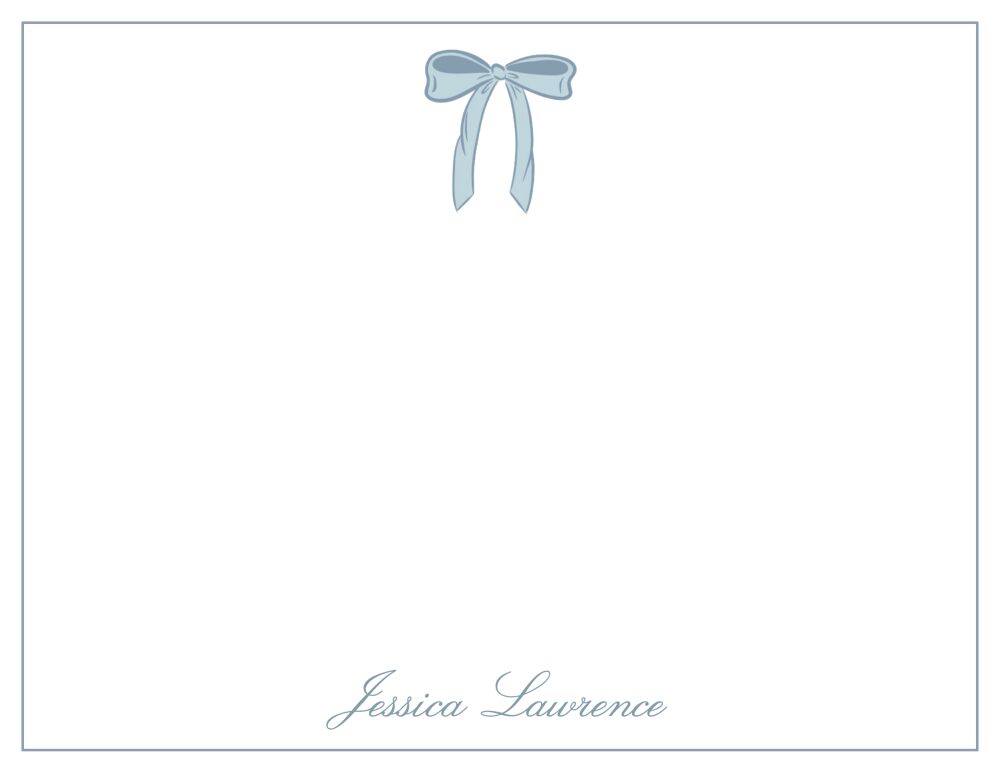 Bow & Border Flat Note Card