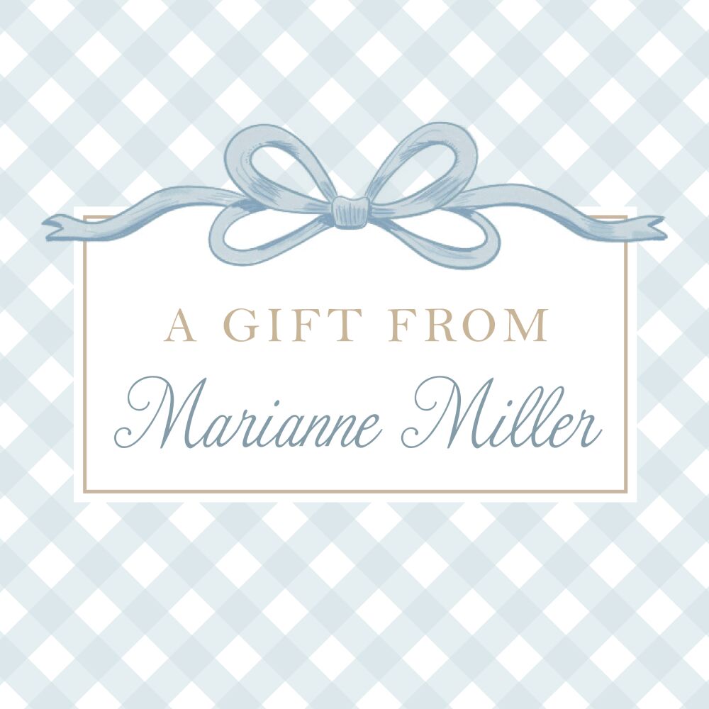 Bow Blue Gift Sticker