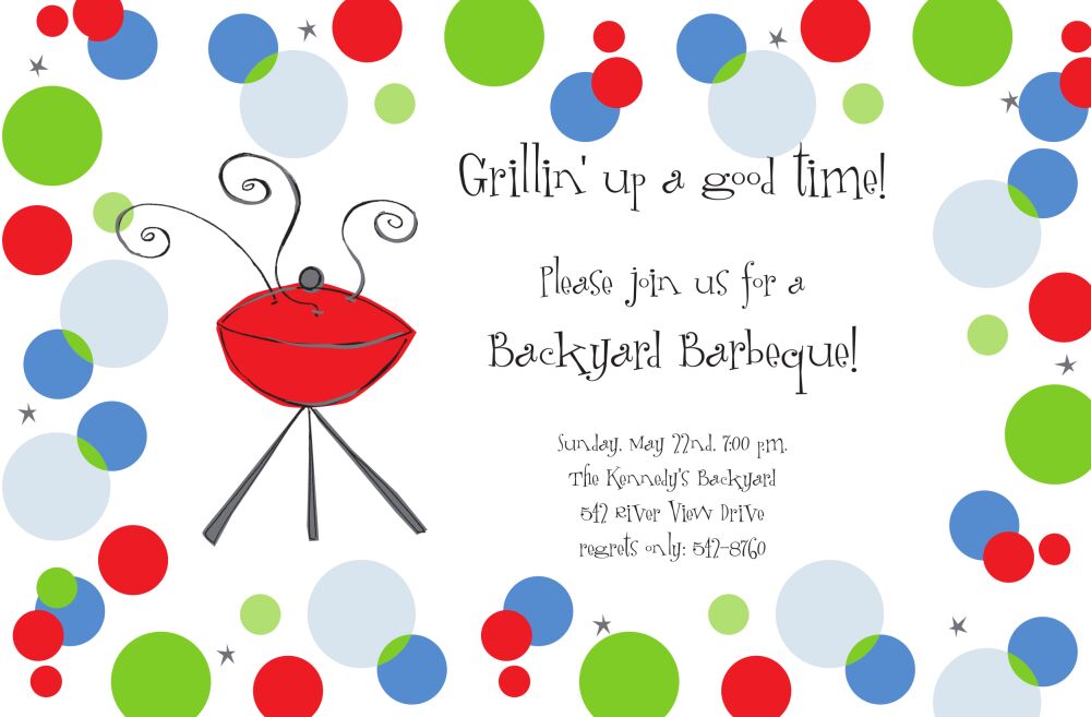 Retro Cookout Invitation