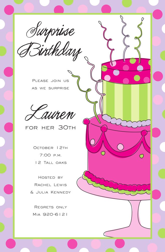 Crazy Cake Invitation