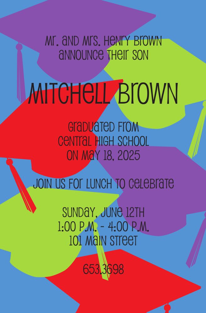 Caps Fly Invitation