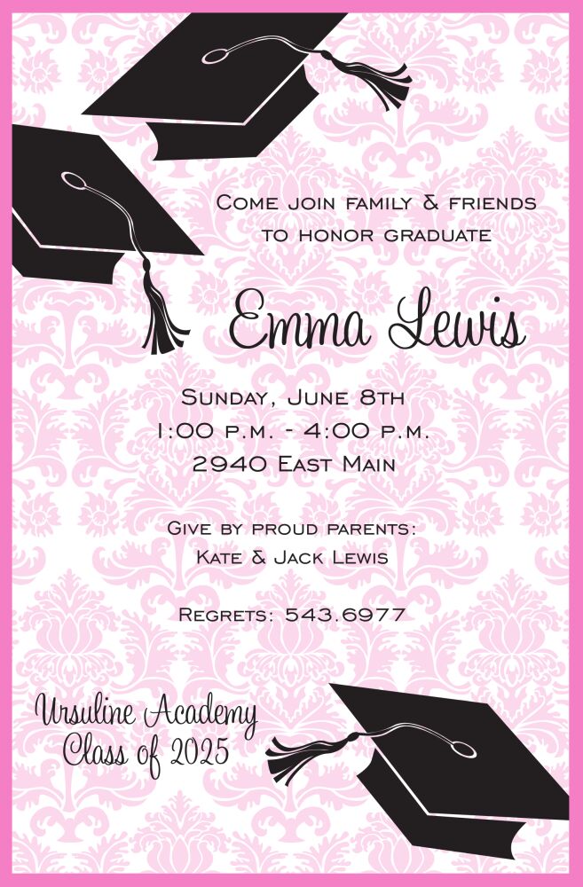 Grad Corners Invitation