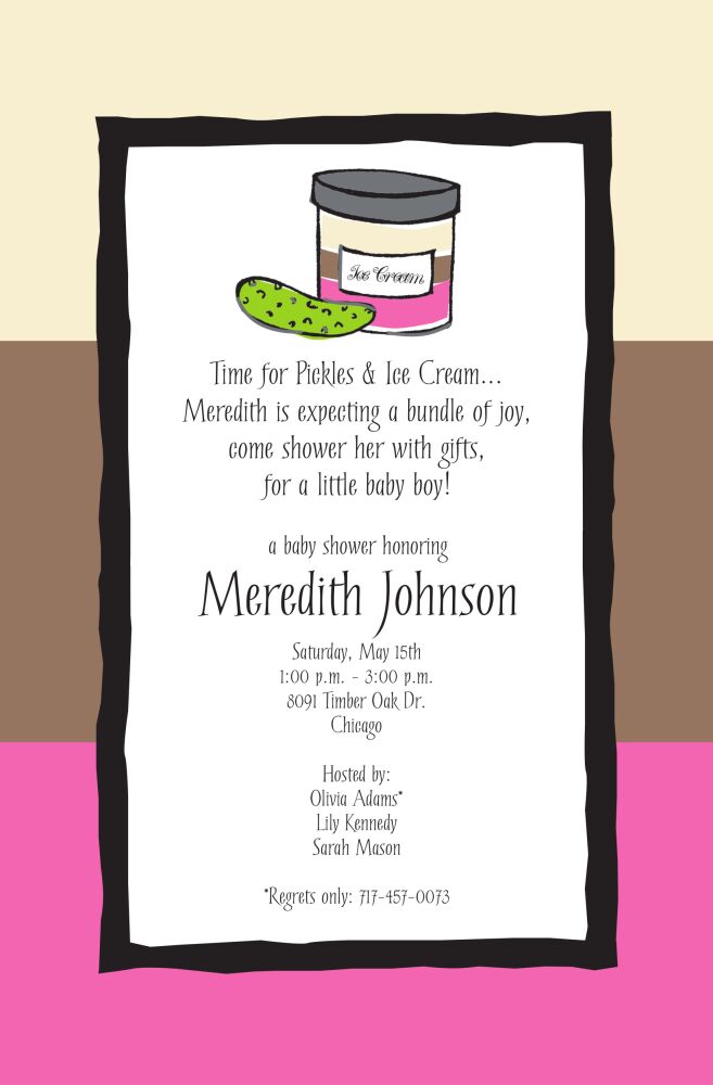 Pickles & Ice Cream Invitation