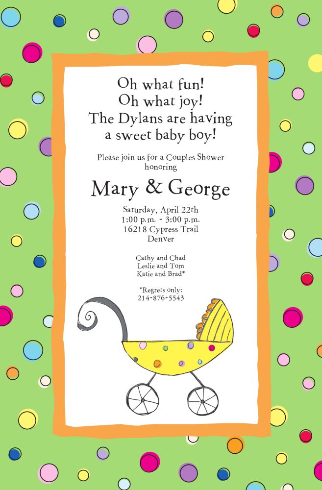 Funky Stroller Invitation
