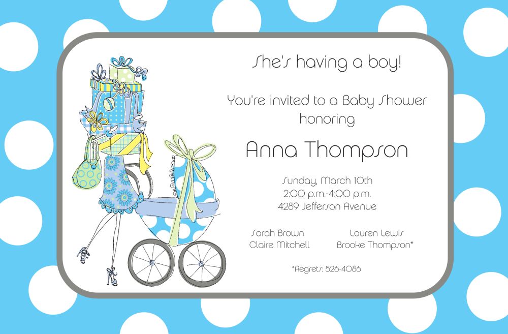 Bearing Gifts Boy Invitation