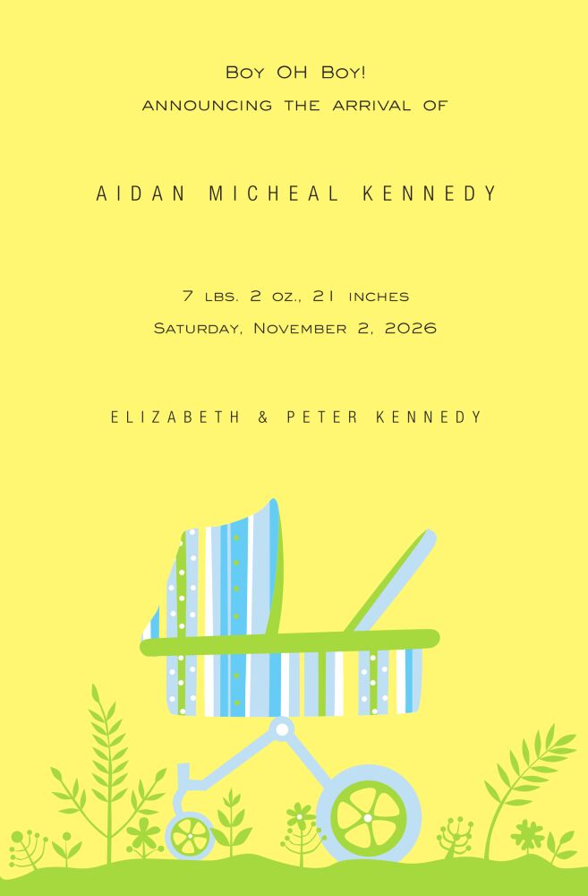 Strollin' Boy Invitation