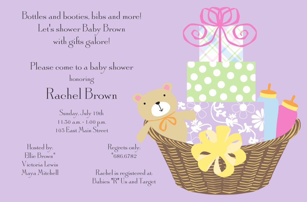 Baby Basket Invitation