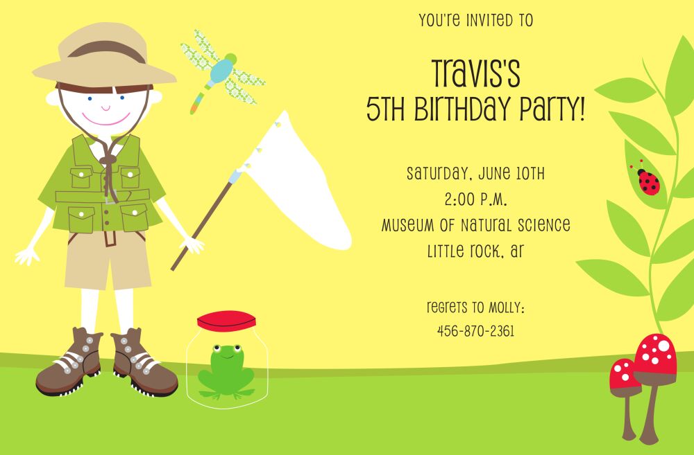 Bug Catcher Invitation