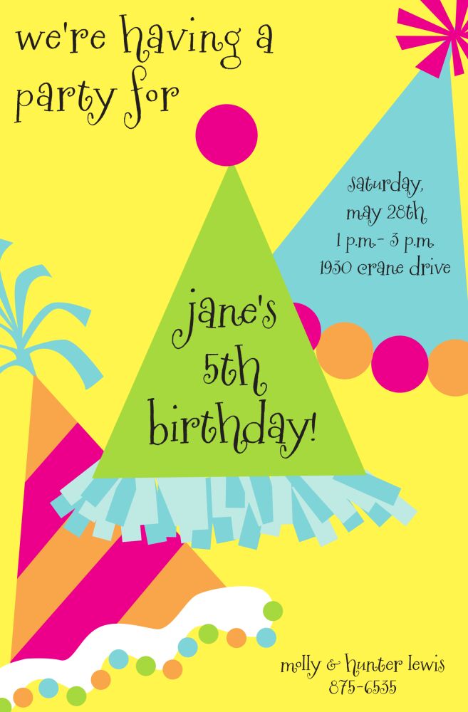 Party Hats Invitation