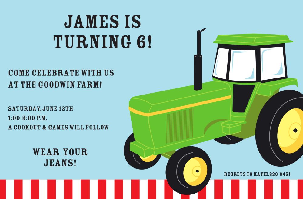 Tractor Invitation