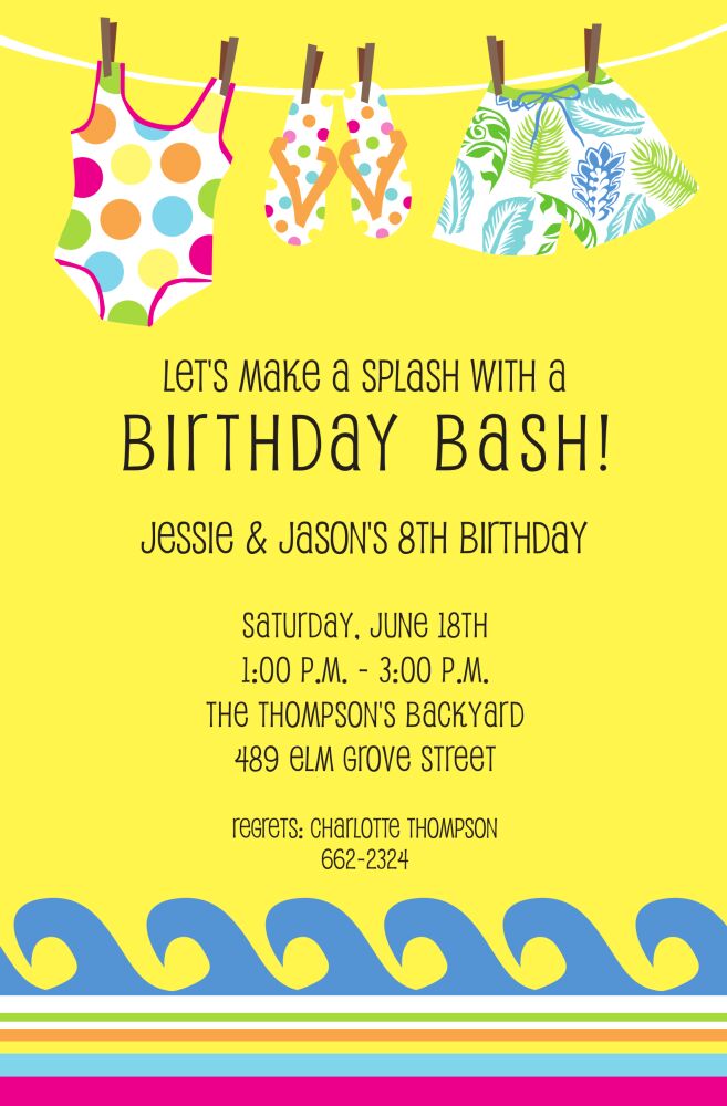 Wavy Lines Invitation