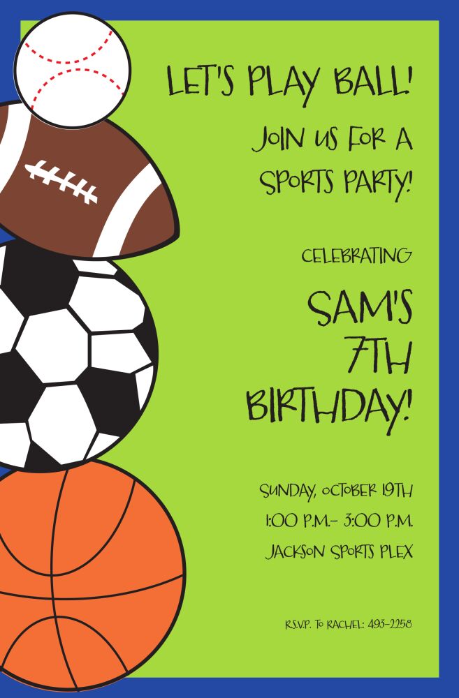 Sports Madness Invitation