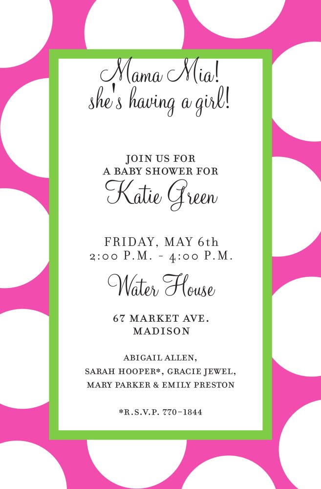 Spots Pink Invitation