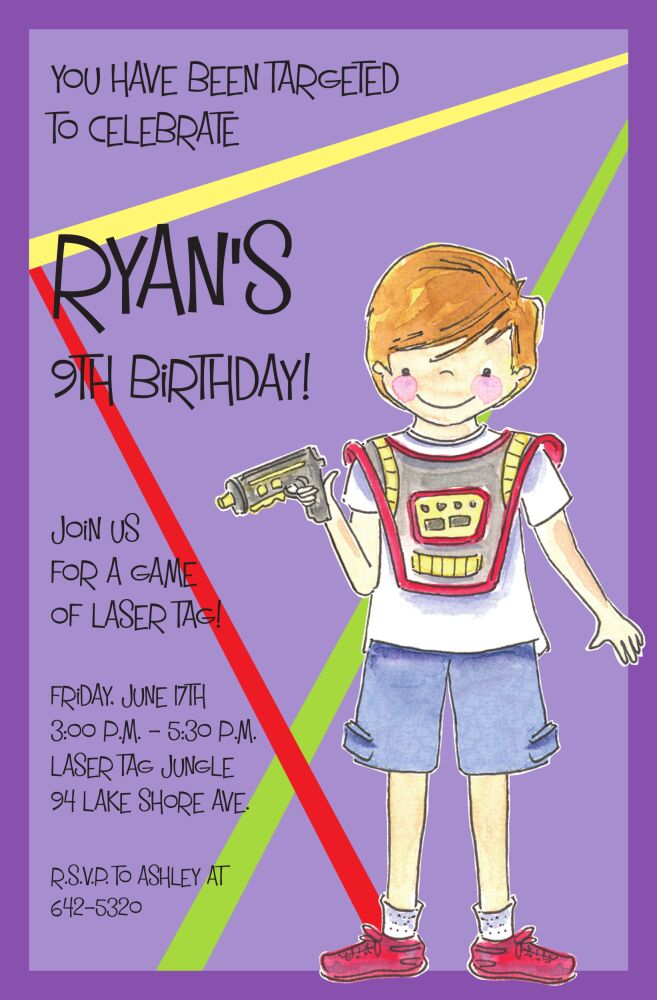 Laser Tag Invitation