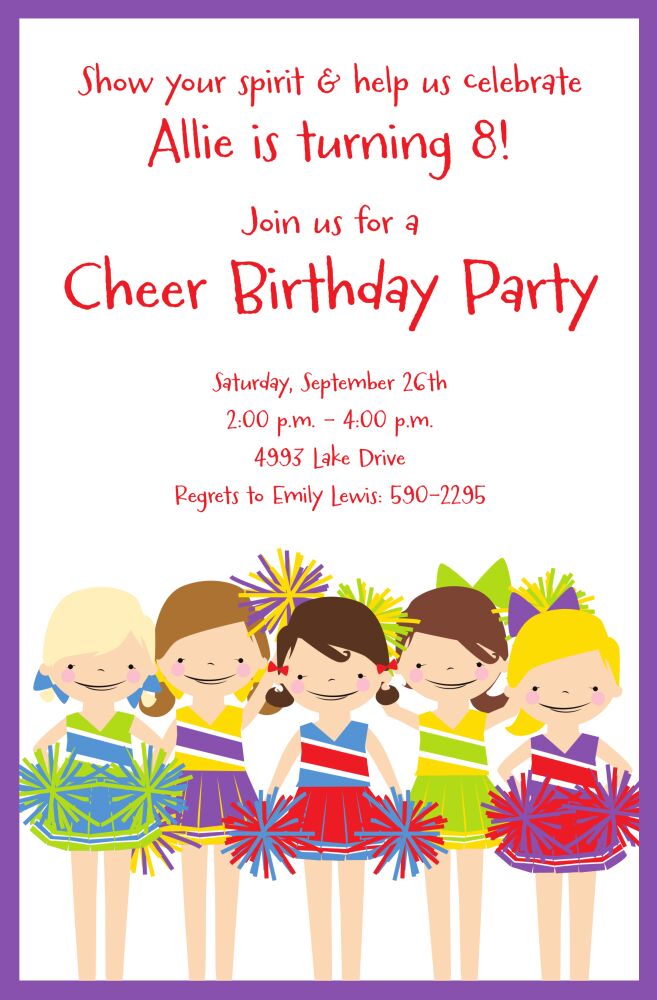 Cheerleaders Invitation